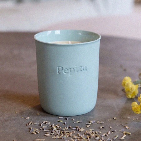 NATURAL PEPITA - Bougie Végan "La Fleur" 270g & Mug Porcelaine