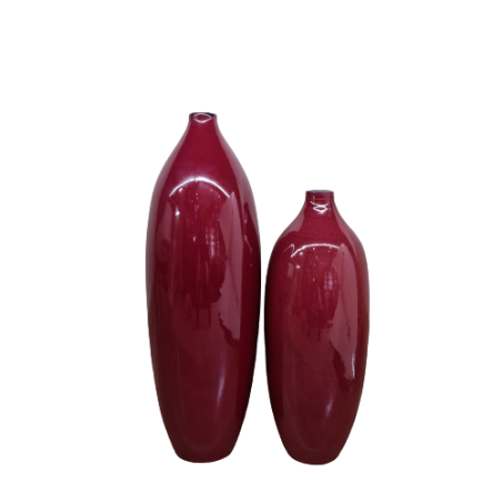 ATELIER BERNEX - Duo de Vases Bouteilles Rouge Collection Sud