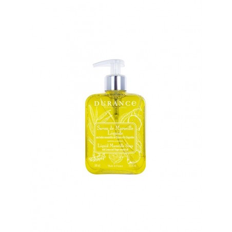 DURANCE - Savon de Marseille liquide aux huiles essentielles Citron Gingembre 300 mL