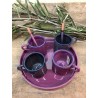ATELIER BERNEX - Plateau Rond Framboise 18 cm Perle Collection Sud