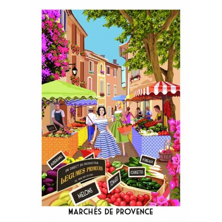 L'ENSOLEILLADE - Torchon Marché de Provence