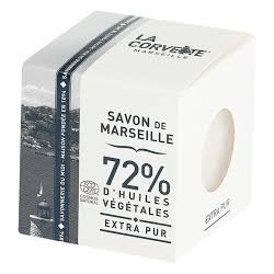 LA CORVETTE- Cube de Savon de Marseille EXTRA PUR – 200g – En boite – COSMOS NATURAL