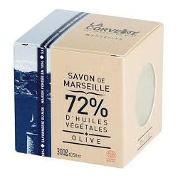 LA CORVETTE- Cube de Savon de Marseille OLIVE – 200g – En boite – COSMOS NATURAL