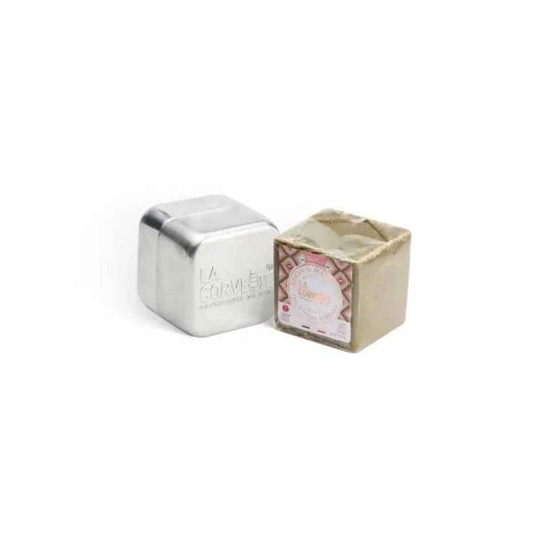 LA CORVETTE- Coffret cadeau d’un cube “Edition Limitée” OLIVE 300g dans sa boite à savon anti-rouille