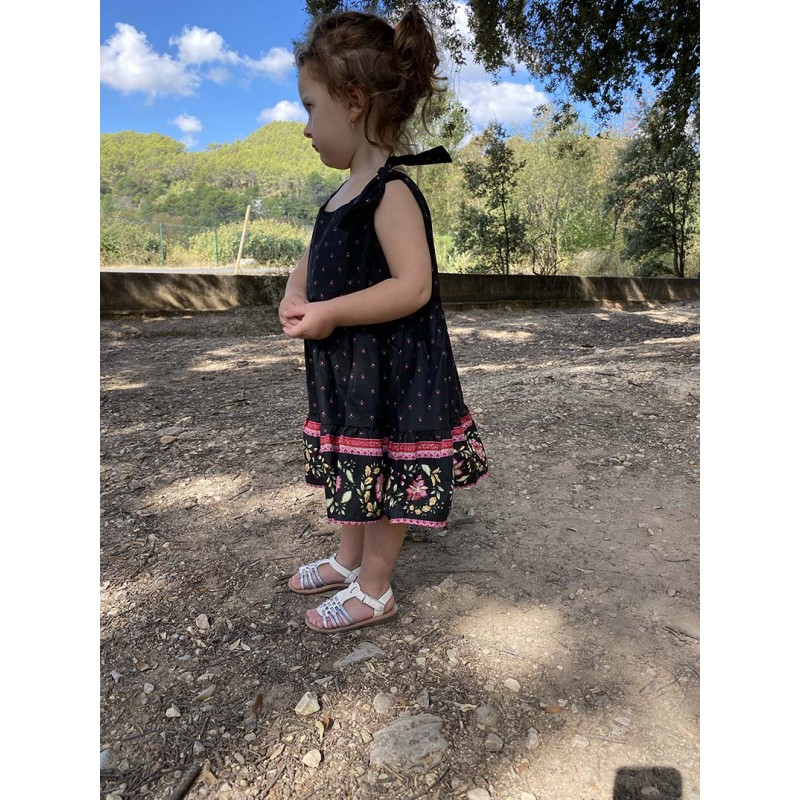 L'ENSOLEILLADE - Robe 4 ANS  Caline  NOIR/ROSE