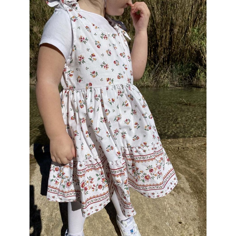 L'ENSOLEILLADE - Robe 6 ANS  Caline  ECRU/ROUGE