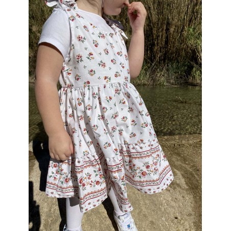 L'ENSOLEILLADE - Robe 6 ANS  Caline  ECRU/ROUGE