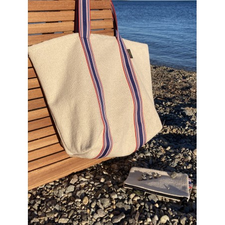 L'ENSOLEILLADE- Sac Souple + Pochette assortie PACA Tissé Teint Naturel
