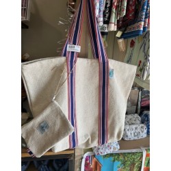 L'ENSOLEILLADE- Sac Souple + Pochette assortie PACA Tissé Teint Naturel