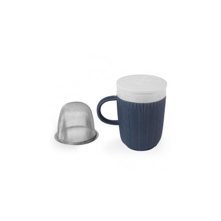 MAISON BOURGEON - Mug Céramique Bleu Marine avec Filtre