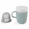 MAISON BOURGEON - Mug Céramique Bleu Vert avec Filtre